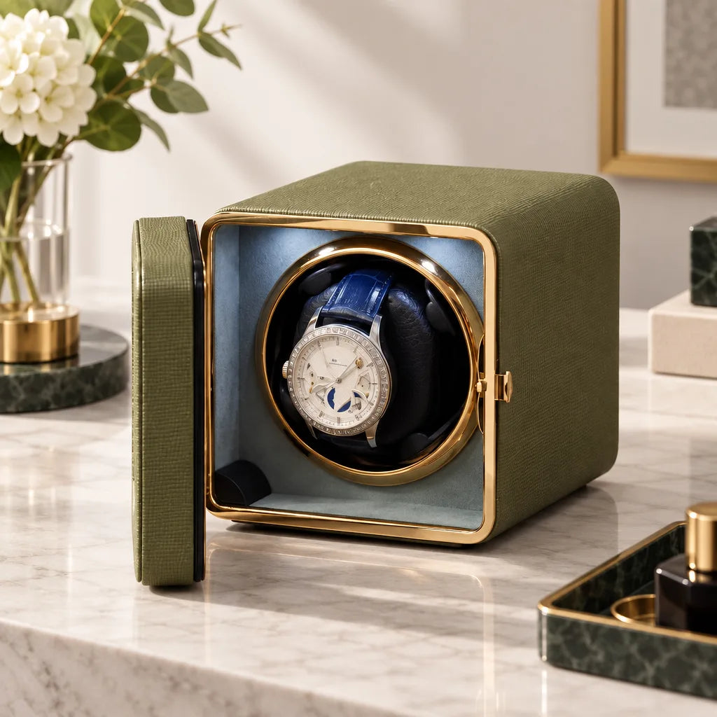 Remontoir montre automatique vert