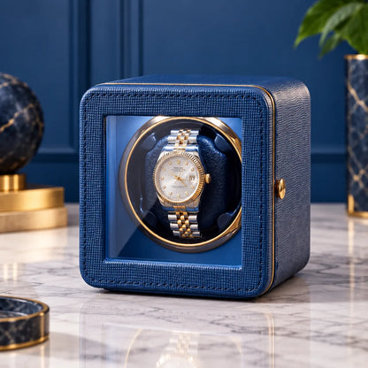 Remontoir montre automatique bleu