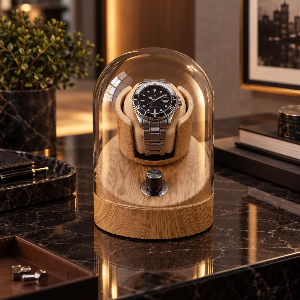 Remontoir montre bois et