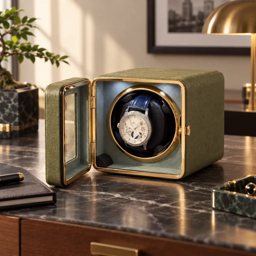 Remontoir montre automatique vert