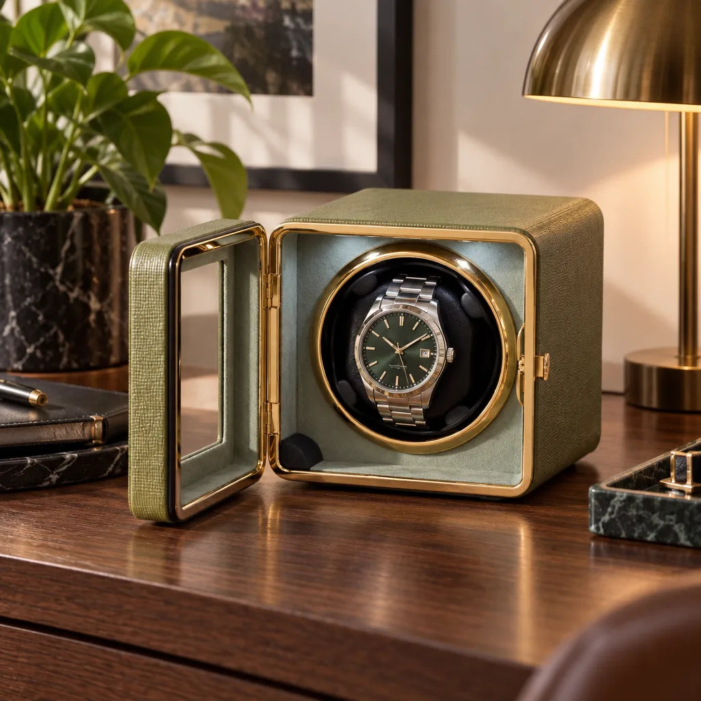 Remontoir montre automatique vert