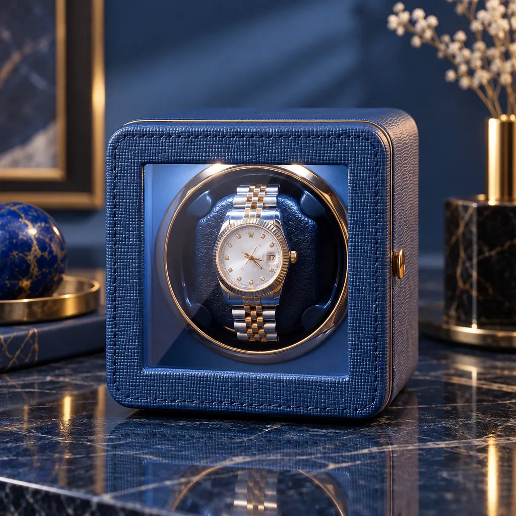 Remontoir montre automatique bleu