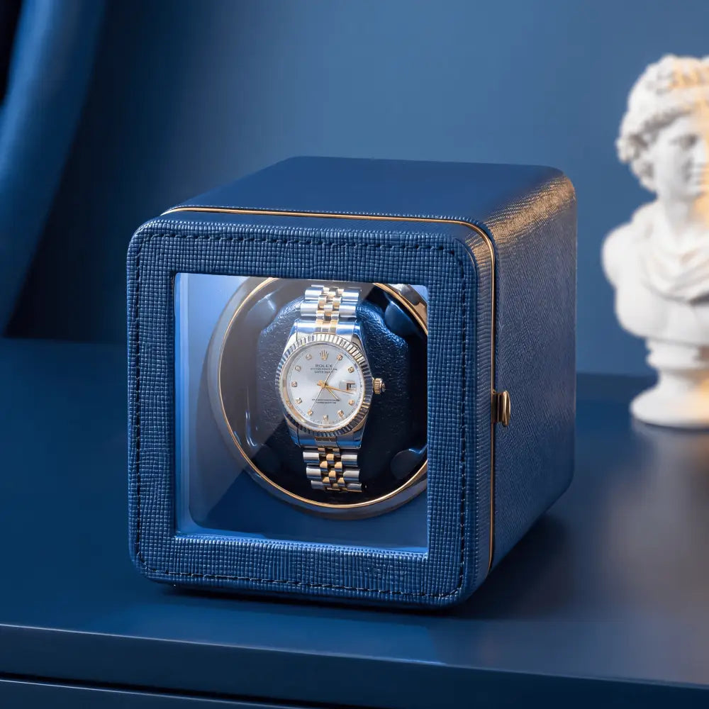 Remontoir montre automatique bleu