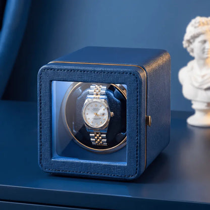 Remontoir montre automatique bleu